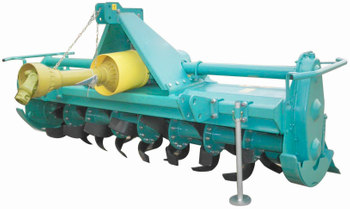 Safety operation of tractor rotary tiller.