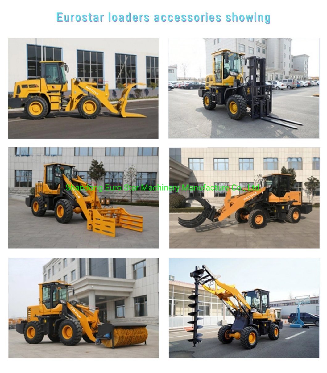 Wheel loader supporting installation attachments display (1)