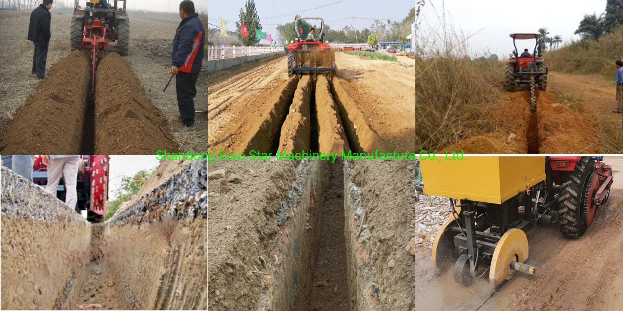 Trencher working effect display