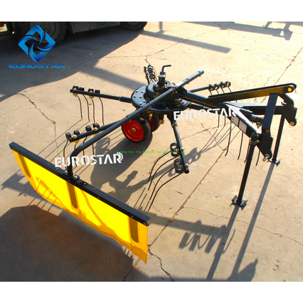 Width 4m Finger Plate Disc Rotary Hay Rake