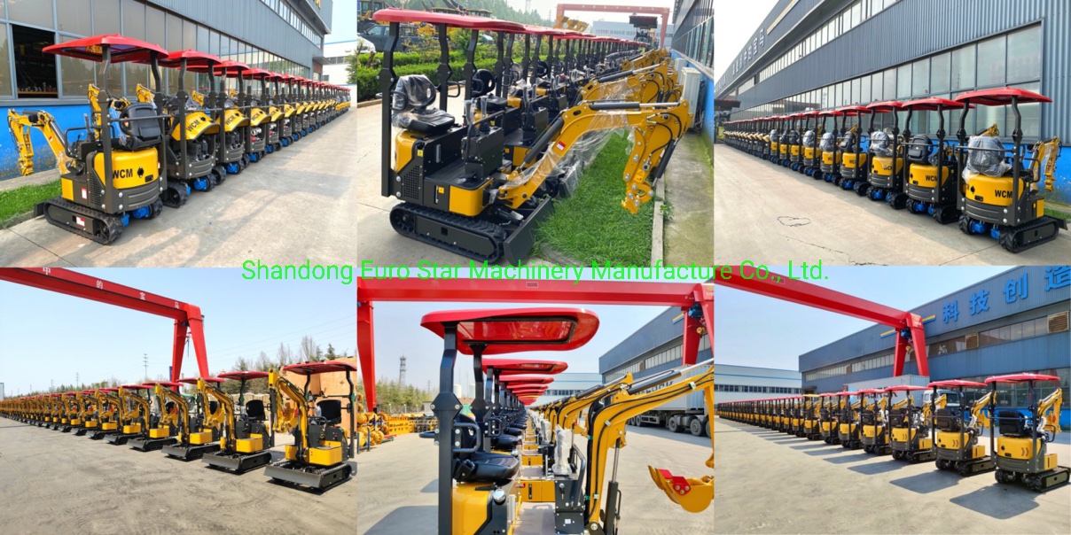 Our company produces Rubber track small excavator product display