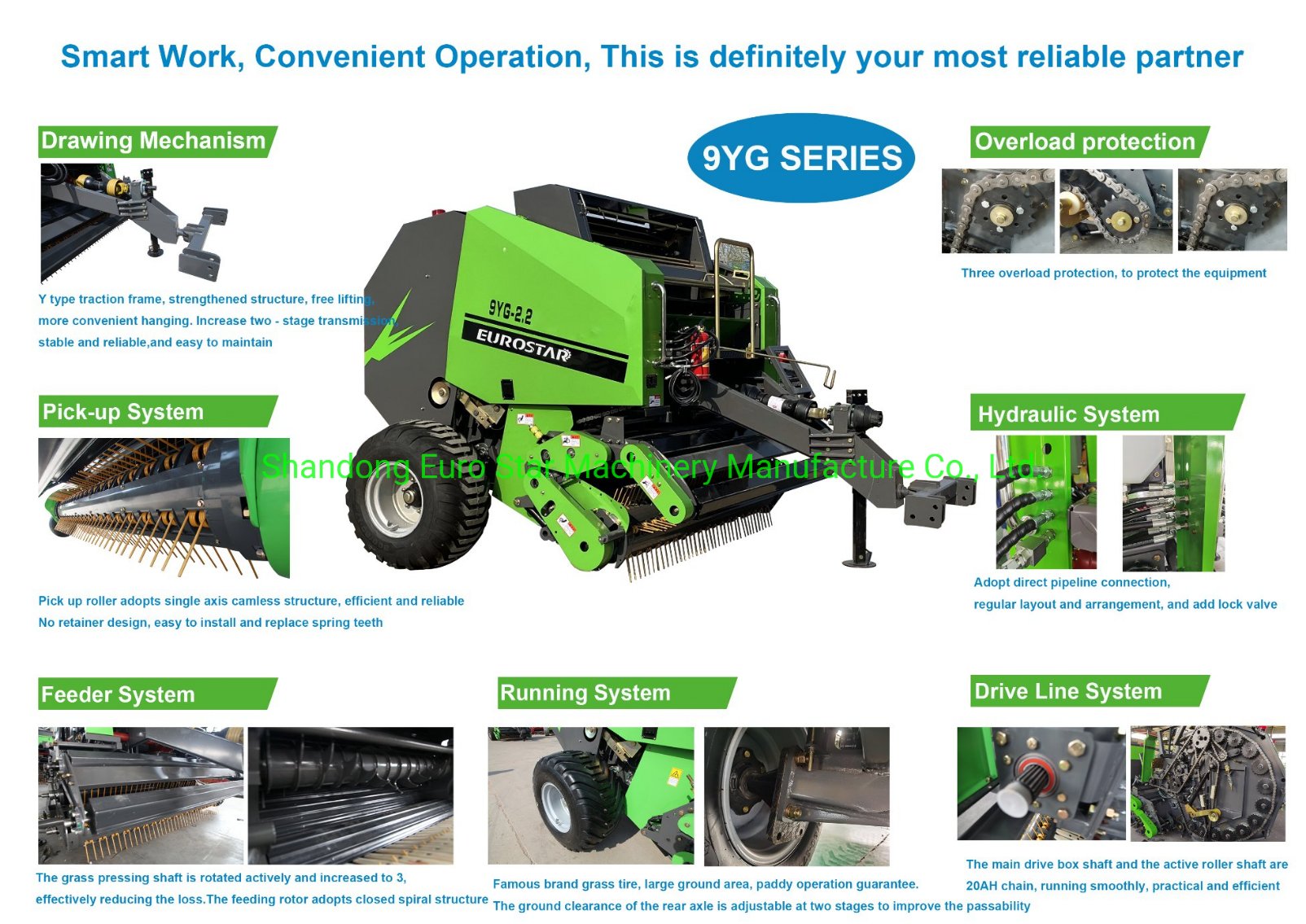 9YJQ series large round hay baler details show2