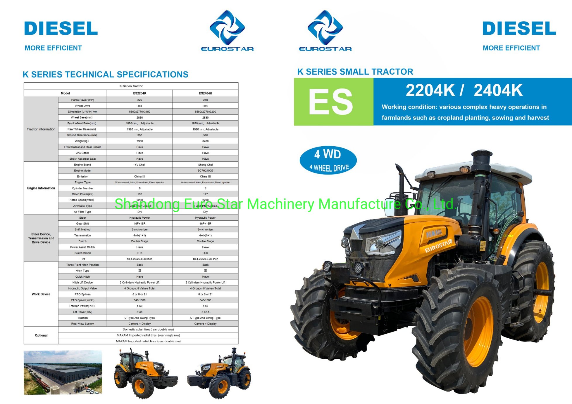 K series&nbsp;tractor details show1
